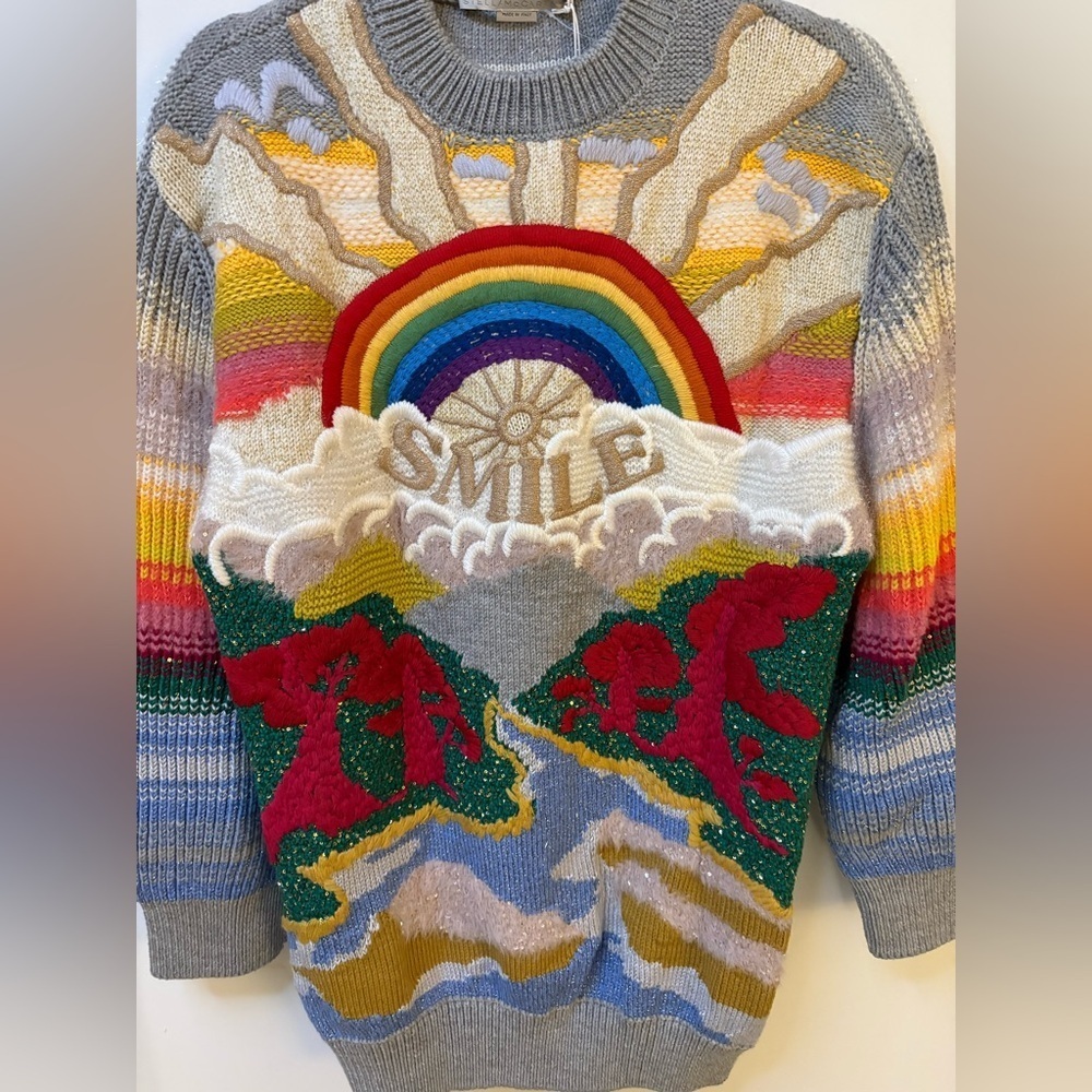 New STELLA MCCARTNEY Festive Smile Knit Sweater - Picture 6 of 8
